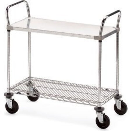 METRO Metro® Wire Utility Cart w/2 Shelves, 800 lb. Capacity, 36"L x 24"W x 39-1/2"H 5448800